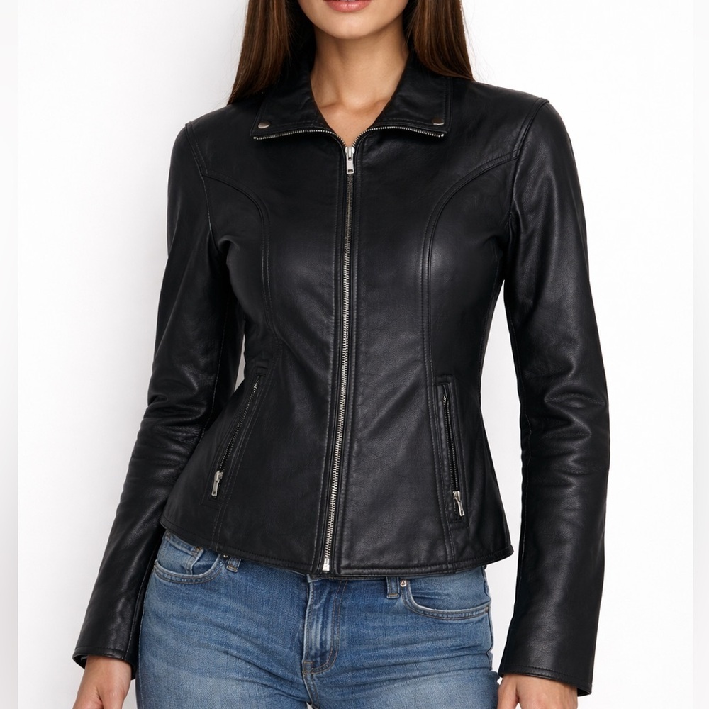 Vintage Y2K Maxima Women’s Wilsons Leather Jacket Small Matrix Quiet Luxury Edge